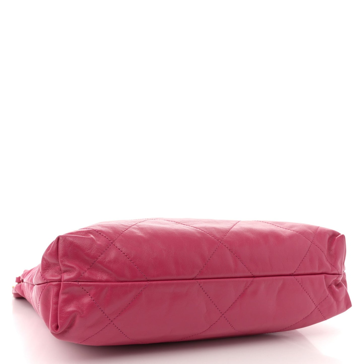 Shiny Calfskin Quilted Small Chanel 22 Fuchsia