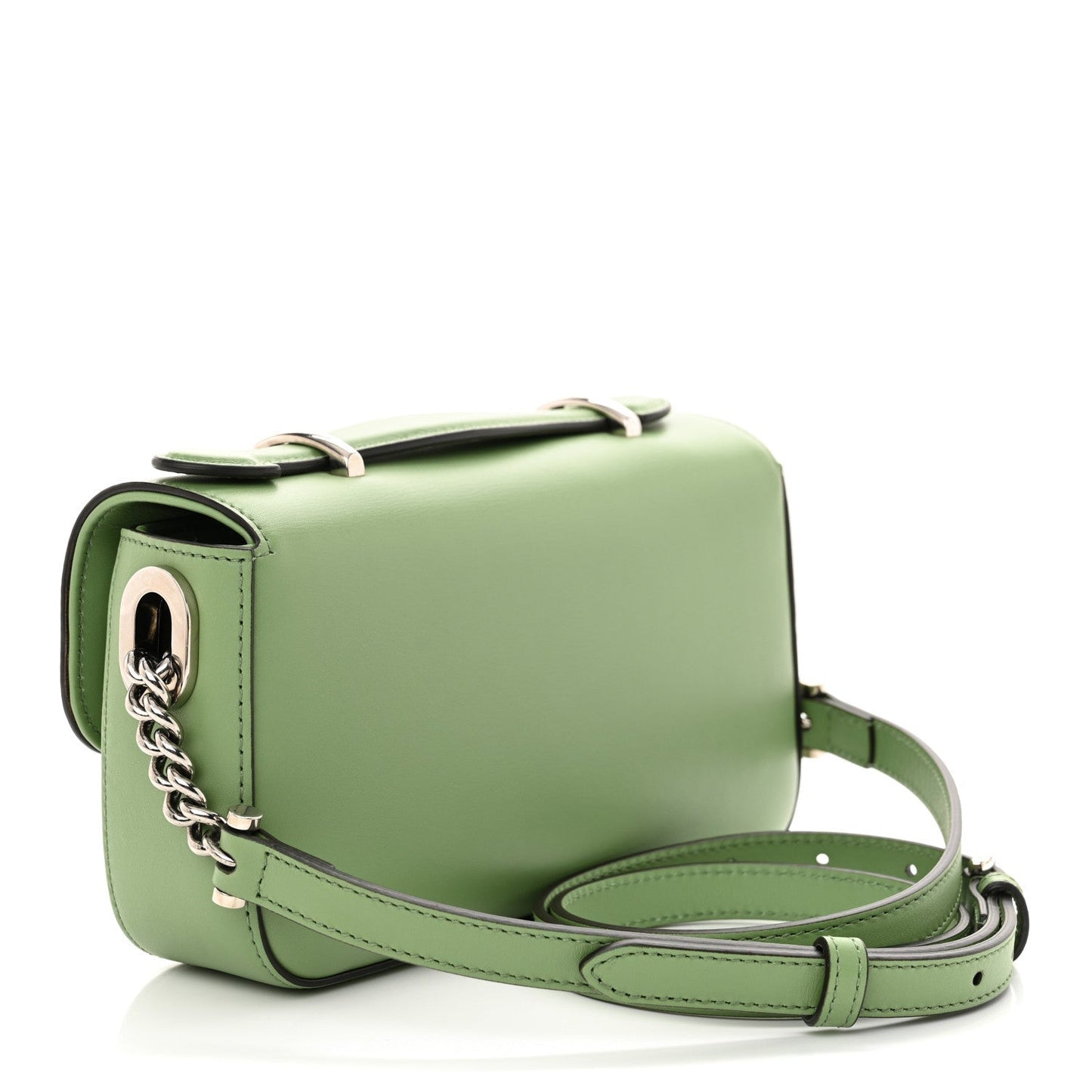 Senna Calfskin Petite GG Top Handle Shoulder Bag Green Soil Grass