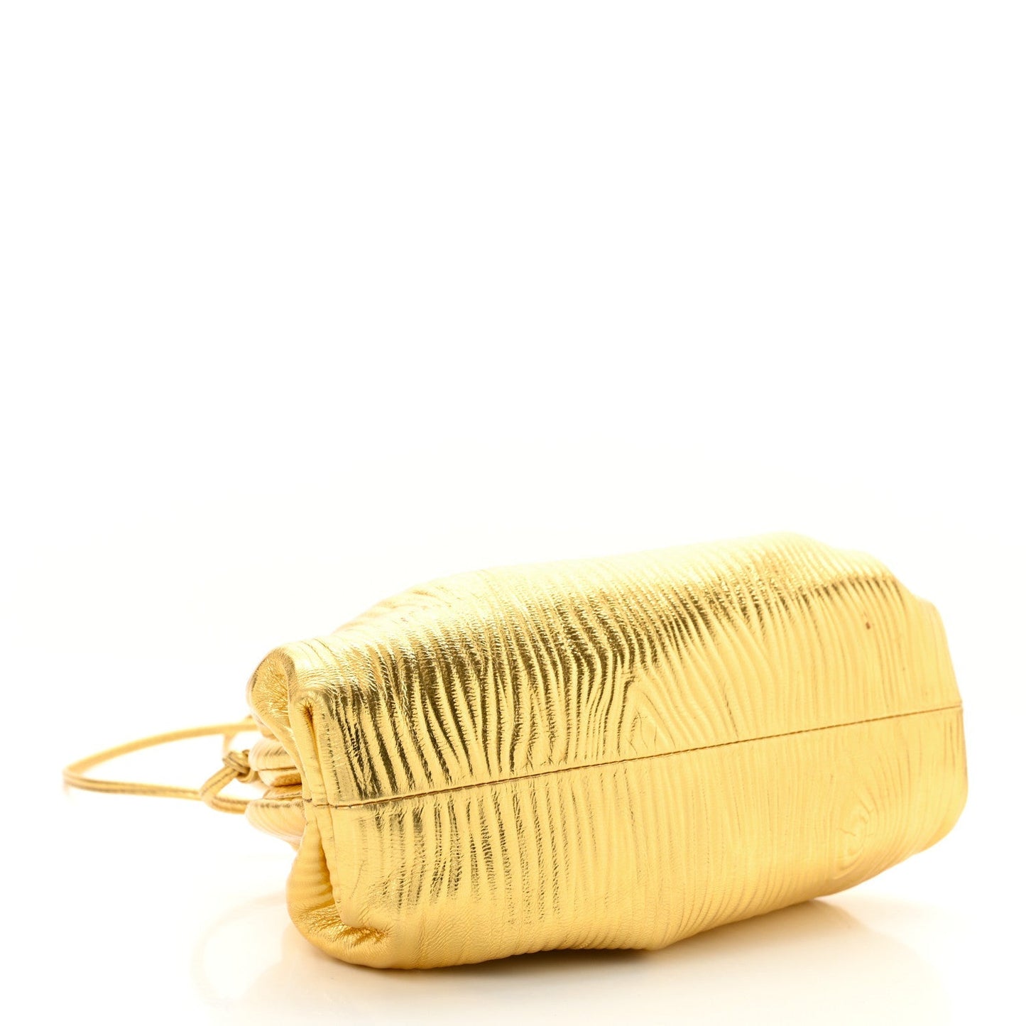 Metallic Bark Calfskin The Mini Pouch Gold