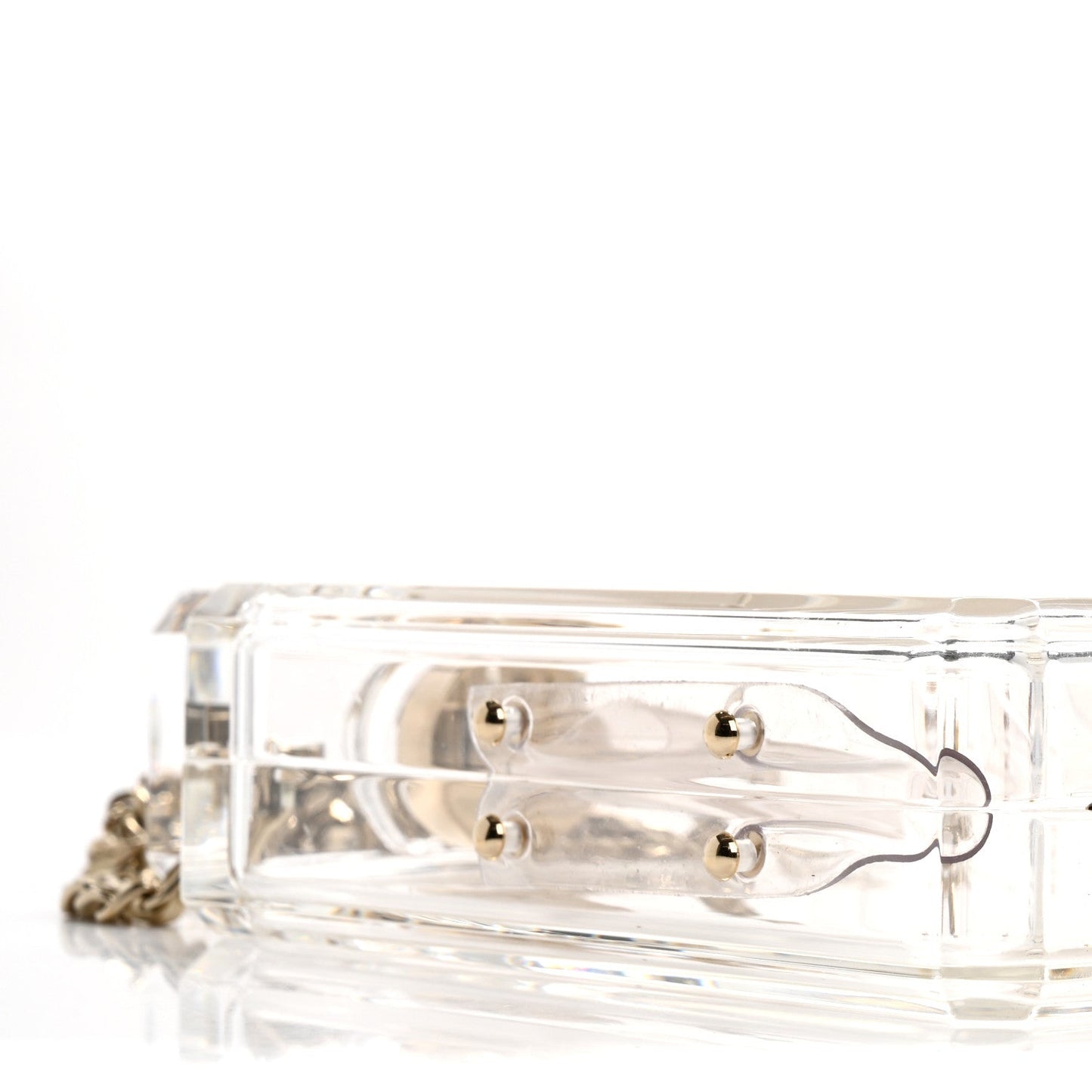 Transluscent Plexiglass Perfume Bottle Clutch