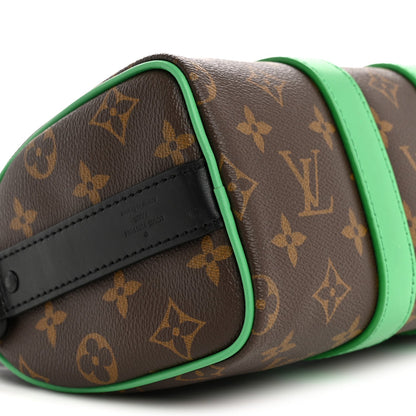 Monogram Macassar Keepall Bandouliere 25 Minty Green
