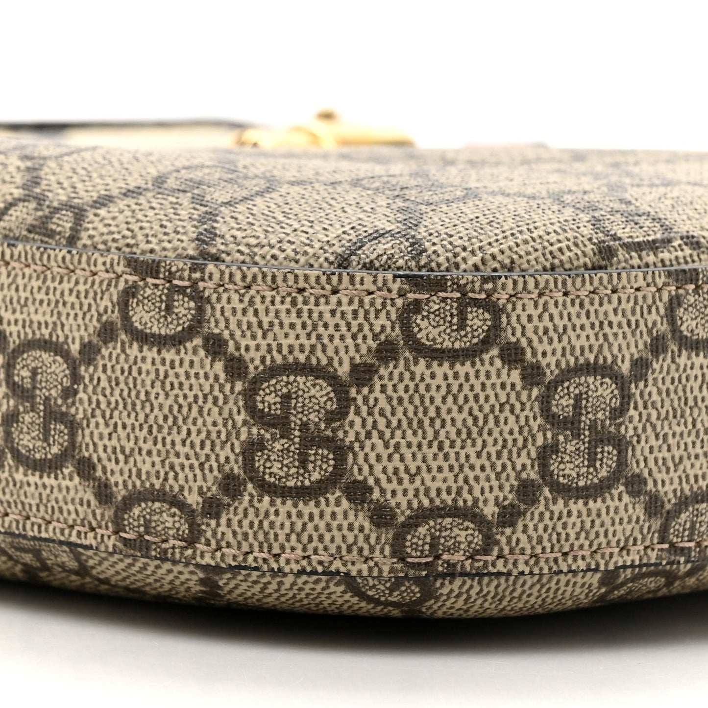 GG Supreme Monogram Snakeskin Small Jackie 1961 Hobo Beige Ebony