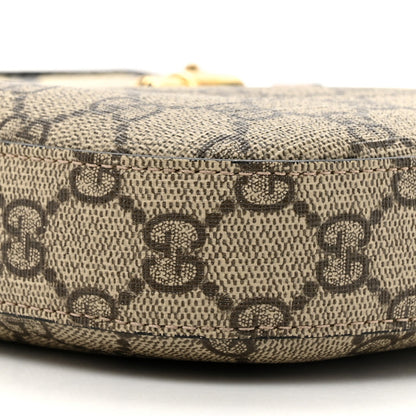 GG Supreme Monogram Snakeskin Small Jackie 1961 Hobo Beige Ebony