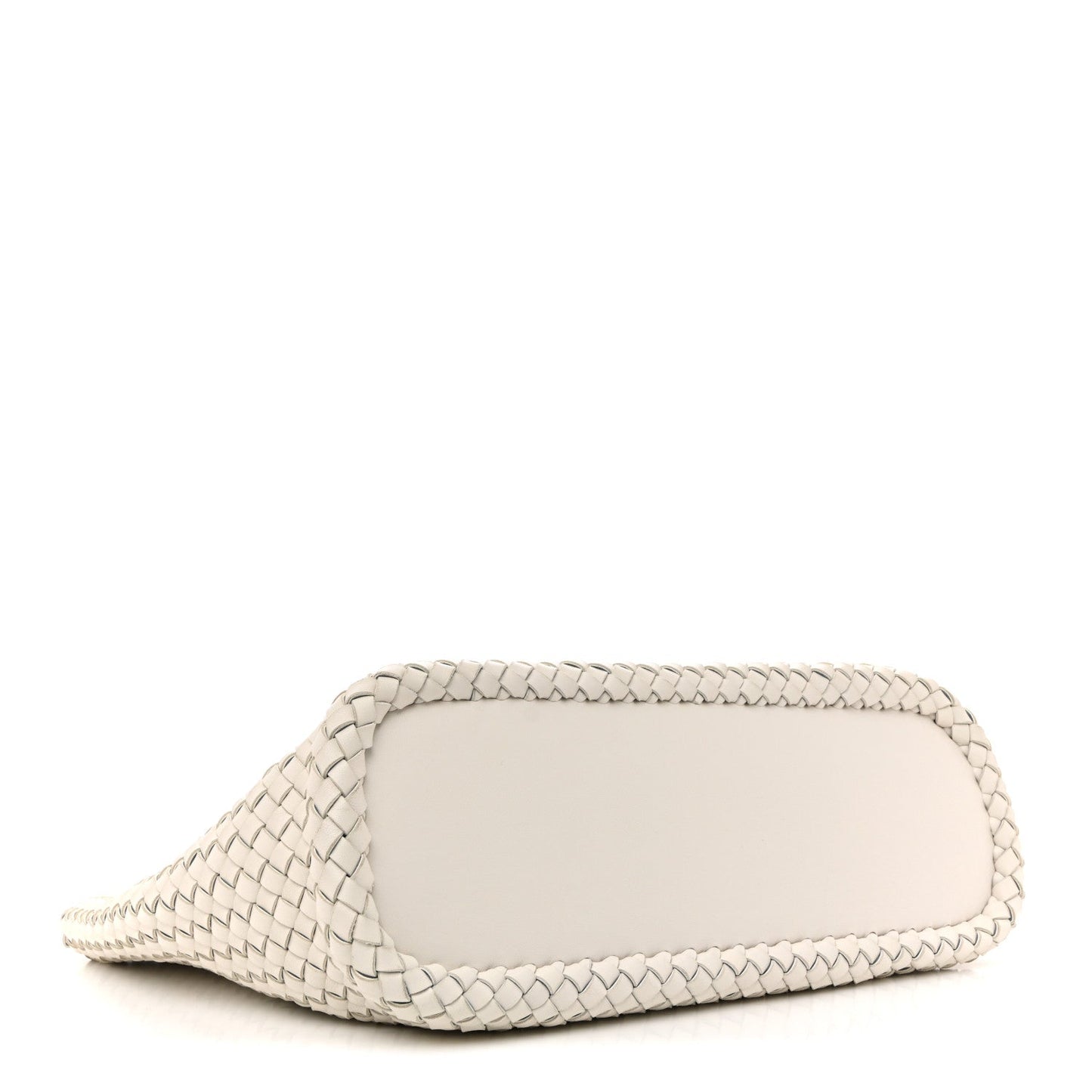 Nappa Intrecciato Bicolor Tote Bag Thunder White Silver