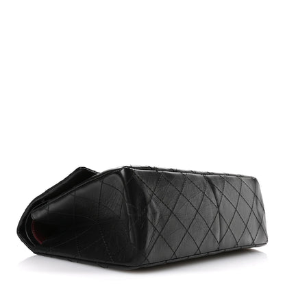 Aged Calfskin Quilted 2.55 Reissue 226 Flap Black