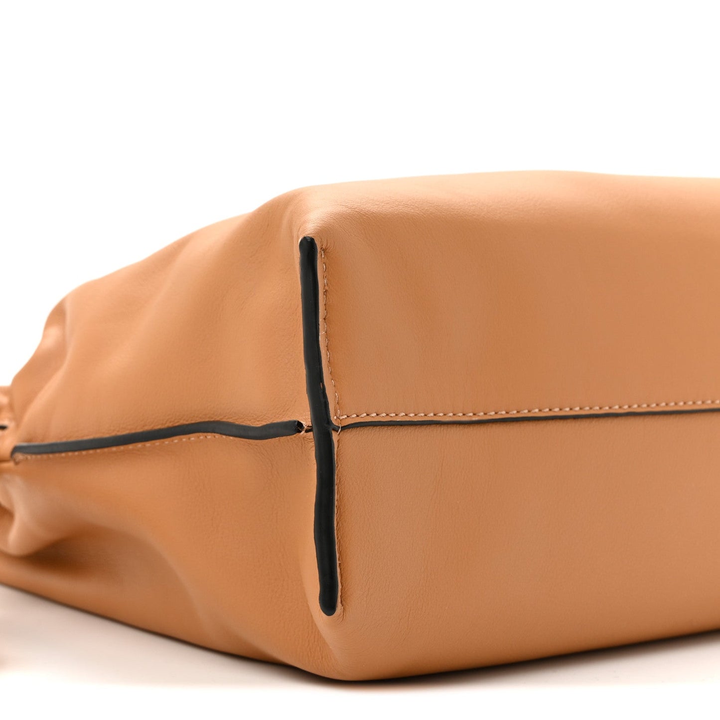 Nappa Calfskin Medium Flamenco Knot Clutch Warm Desert