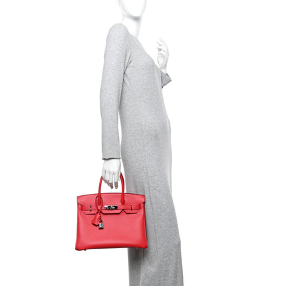 Epsom Birkin 30 Rouge Casaque