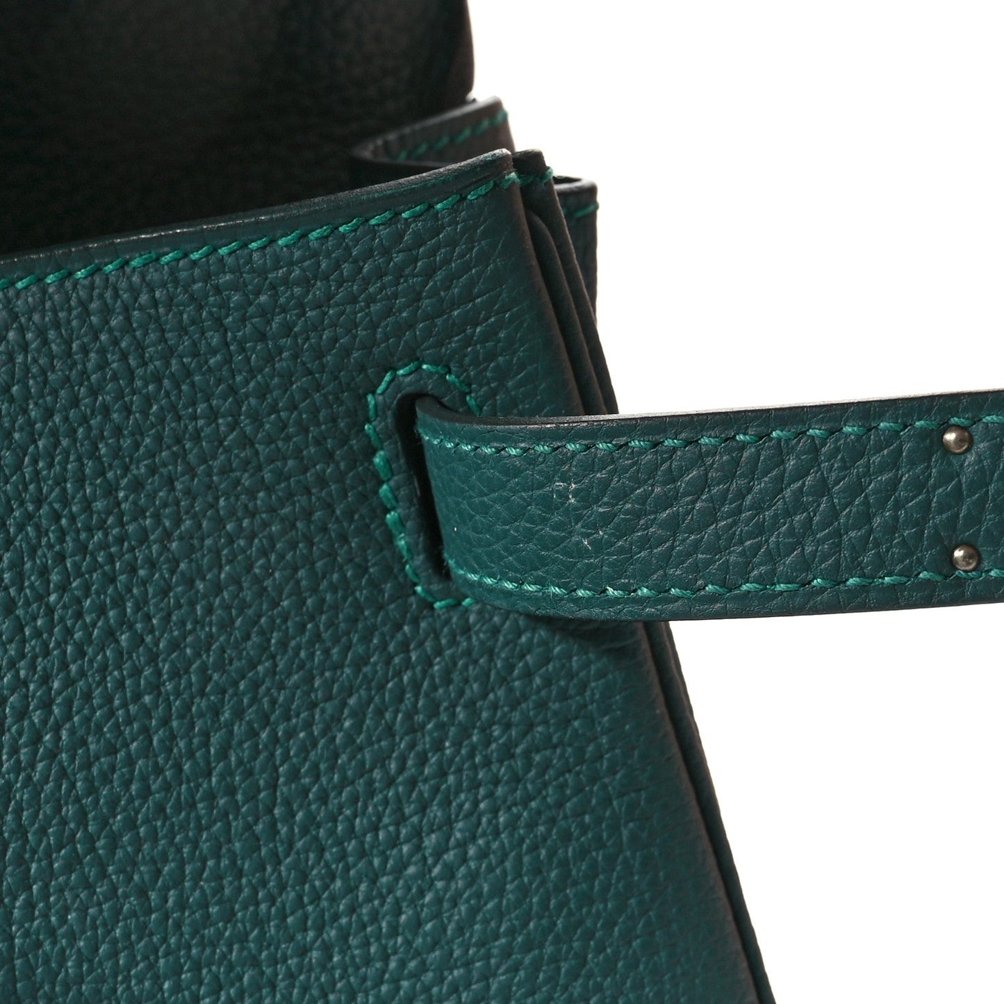 Togo Au Pas Kelly Retourne 28 Malachite Turquoise Black
