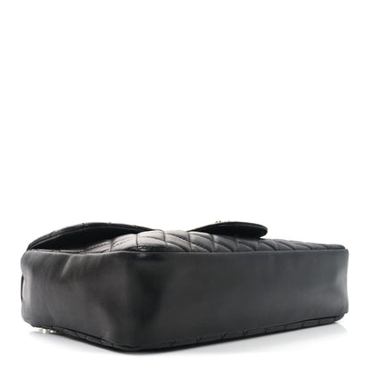Lambskin Quilted Medium Westminster Pearl Flap Black
