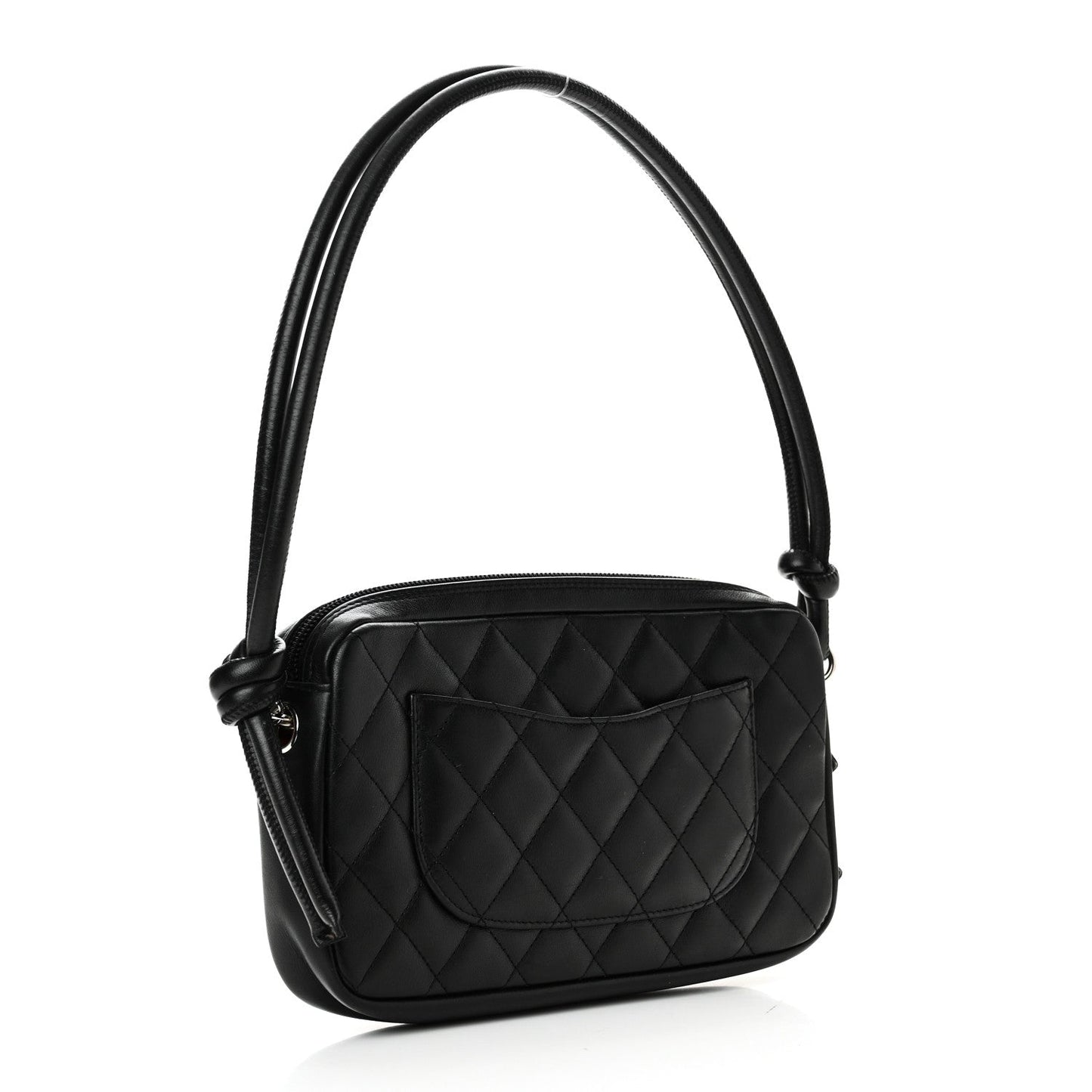 Calfskin Quilted Cambon Pochette Black