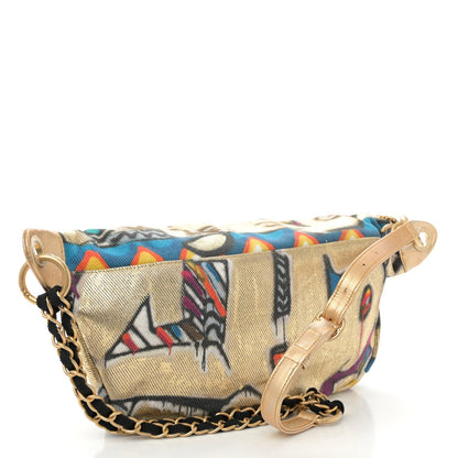 Graffiti Printed Canvas Street Spirit Waist Belt Bag Multicolor