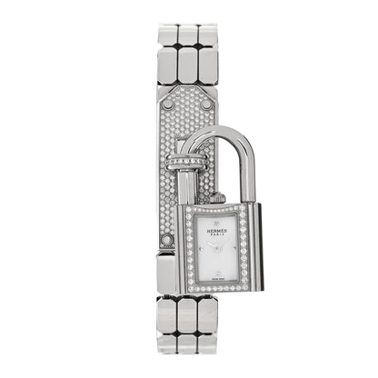 Stainless Steel Diamond Pave 16mm Kelly Quartz Watch