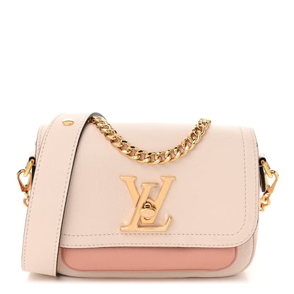 Grained Calfskin Lockme Tender Quartz