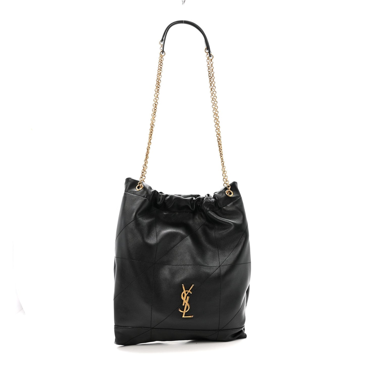 Lambskin Matelasse Monogram Large Jamie 4.3 Pochon Black