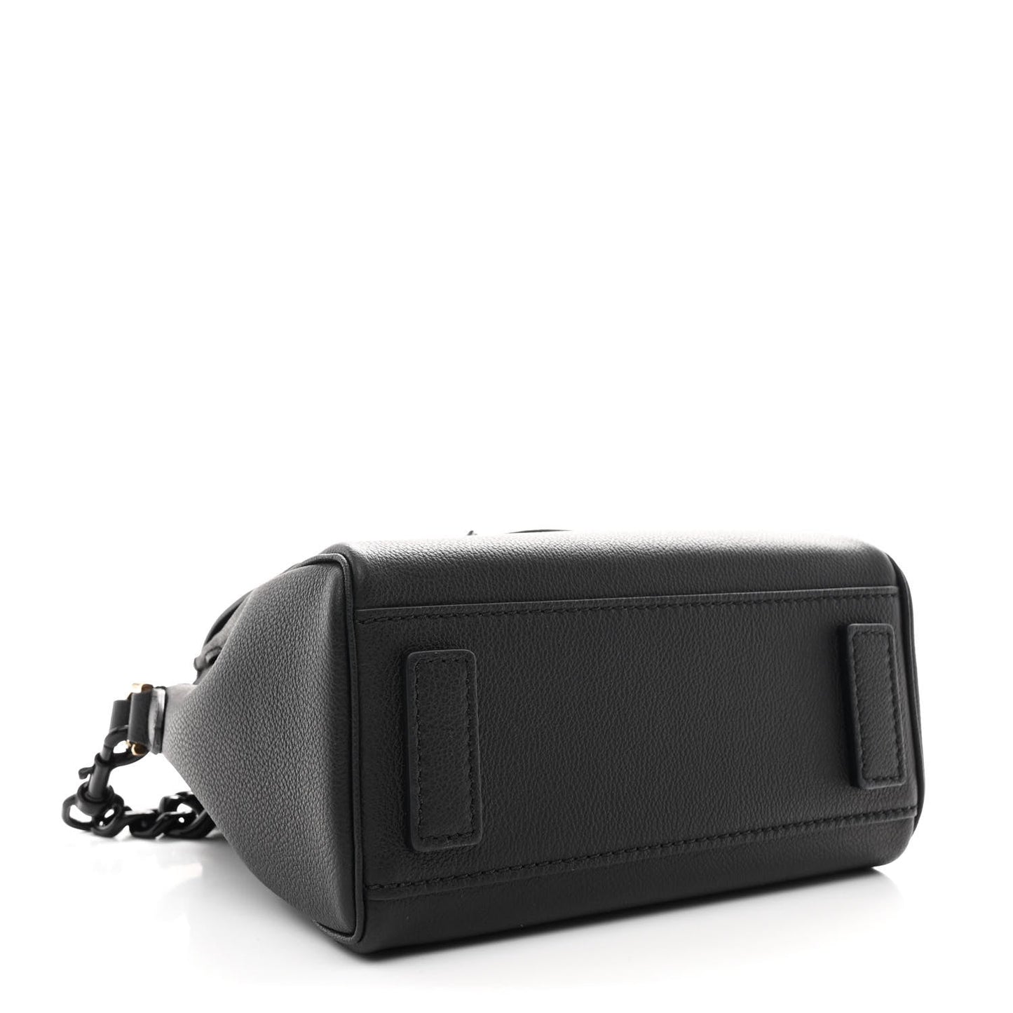 Grained Calfskin Small La Medusa Top Handle Bag Black