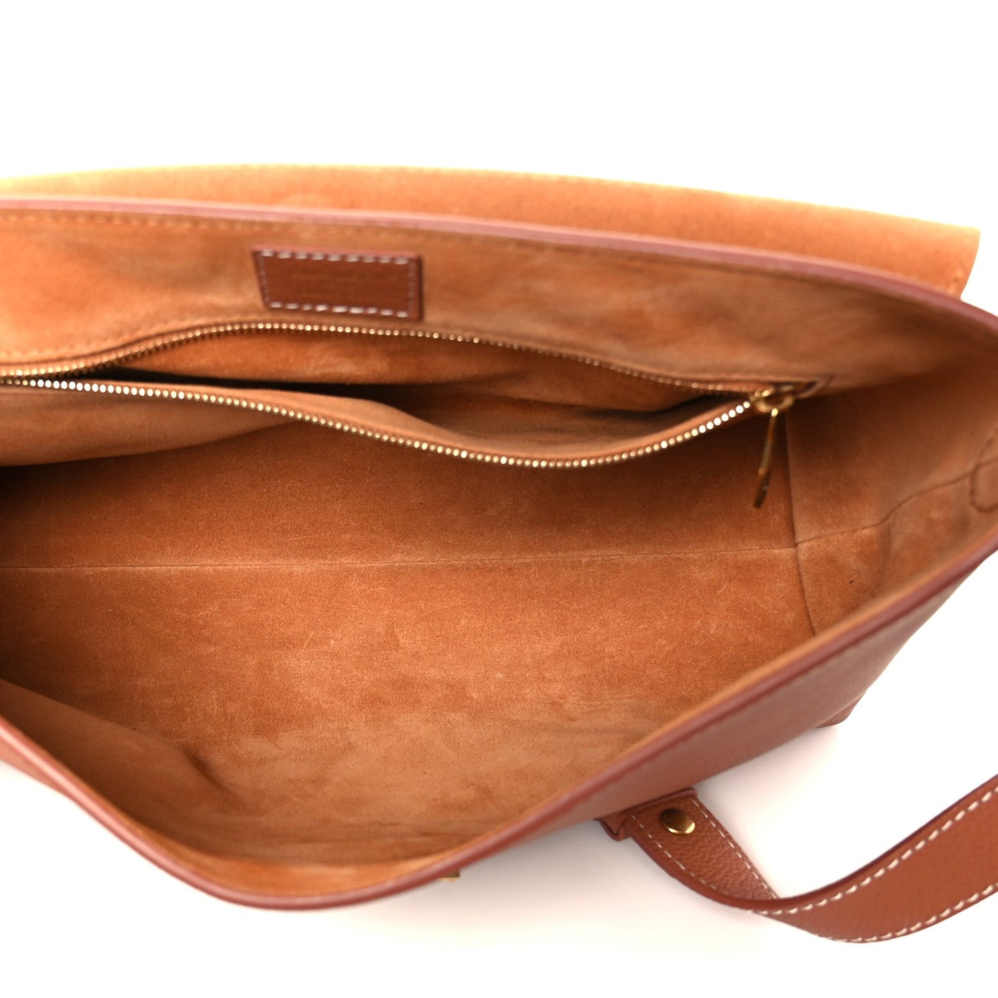 Grained Calfskin Low Key Messenger Cognac