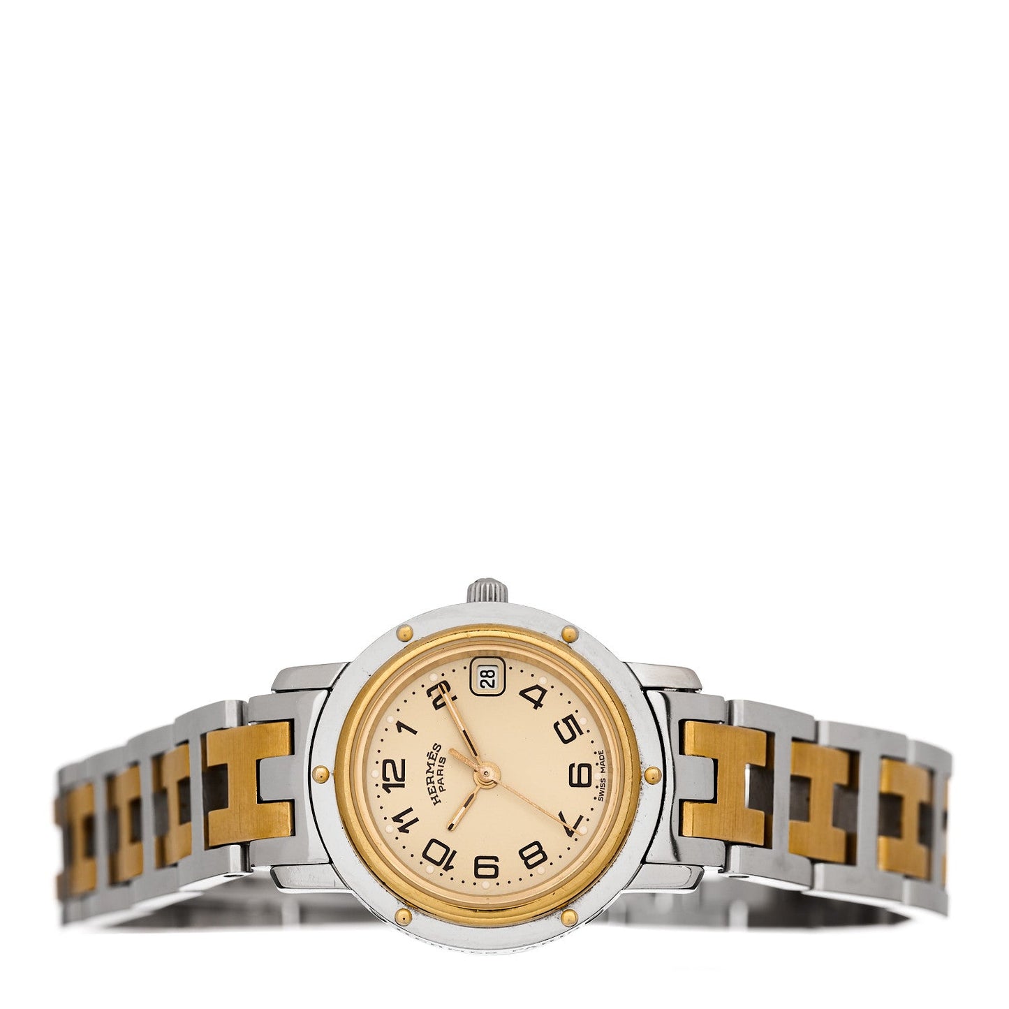 Stainless Steel 24mm Clipper Quartz Watch Gold
