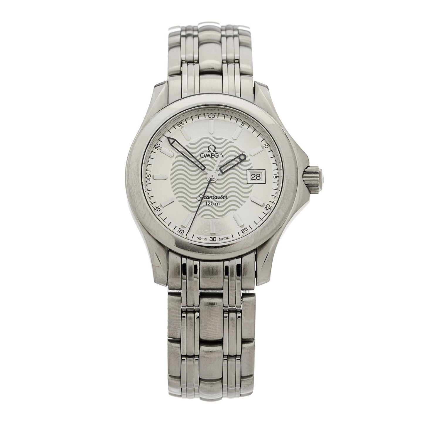 Stainless Steel 28mm Seamaster 120M Quartz Watch Silver 2571.31.00
