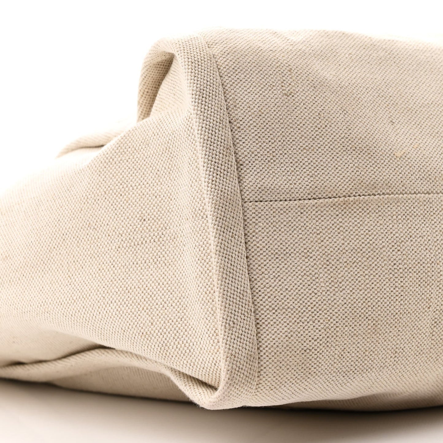 Linen Vitello Large Logo Tote Natural