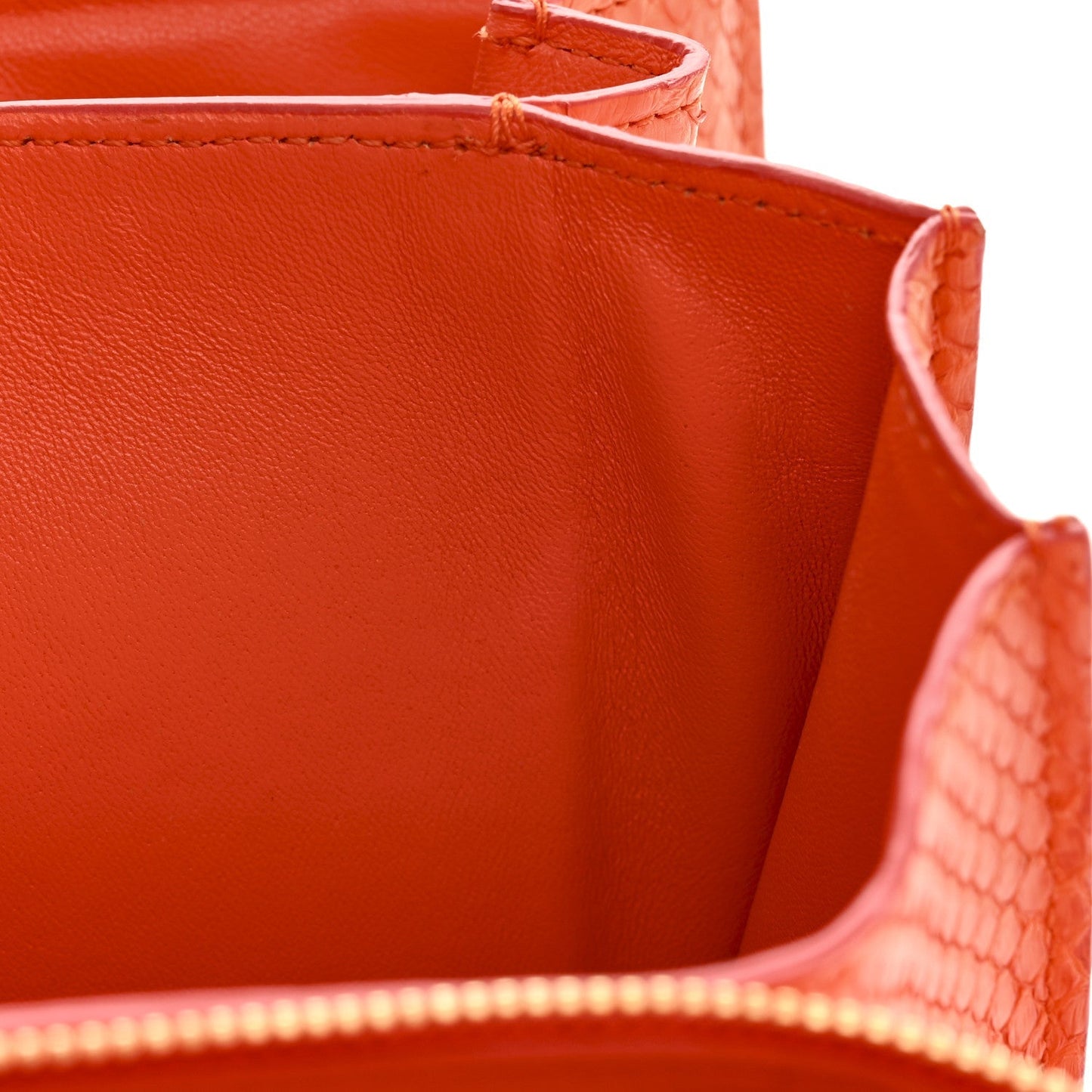 Snakeskin Classic Box Flap Orange