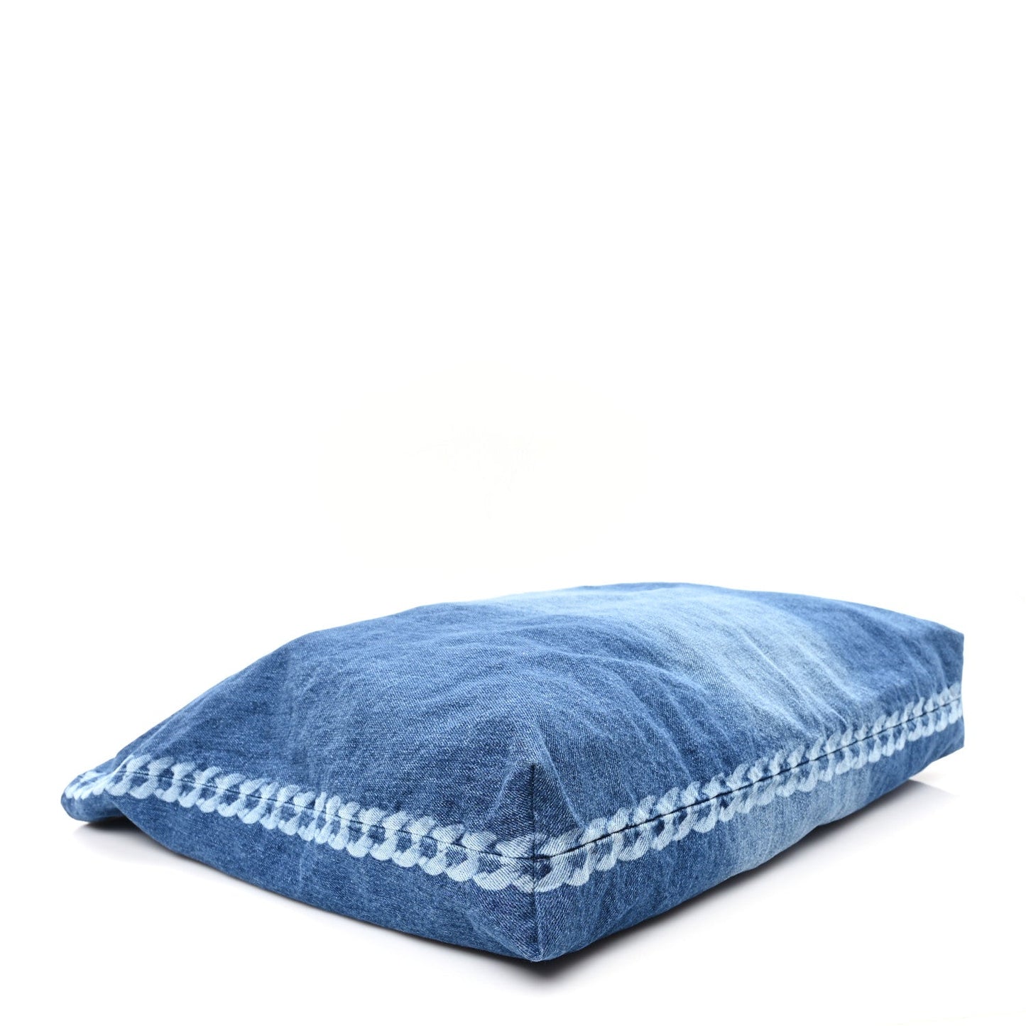 Denim Printed Shopping Bag Blue