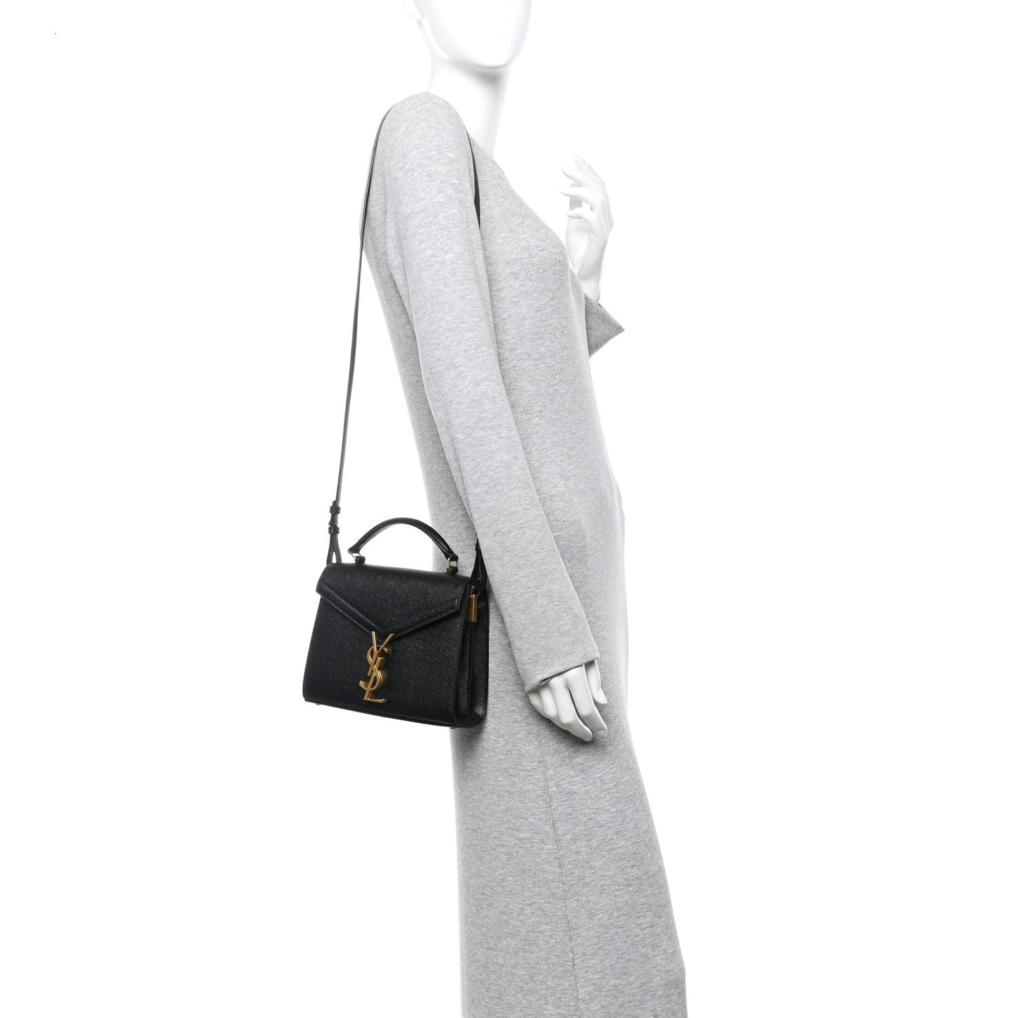 Grain De Poudre Mini Classic Monogram Cassandra Top Handle Black