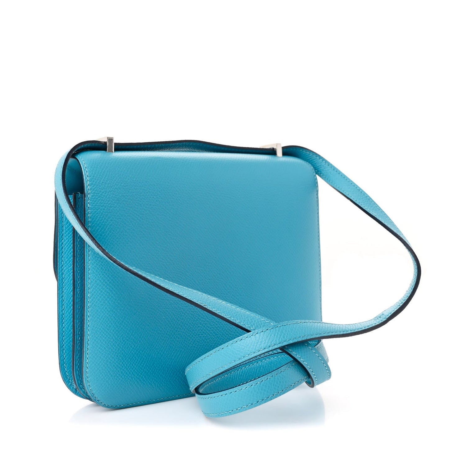 Epsom Enamel Constance 18 Bleu Du Nord Rouge de Coeur