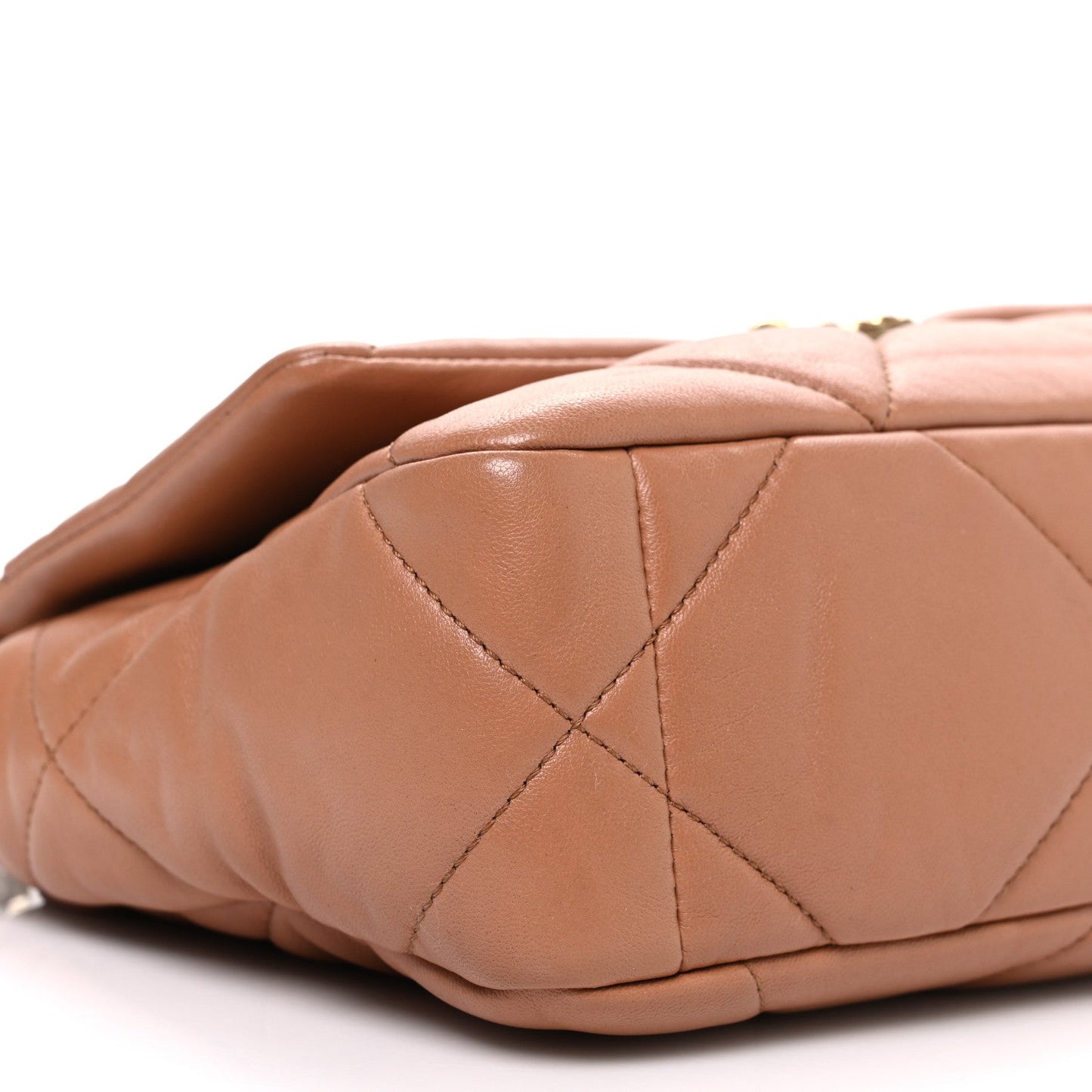 Lambskin Quilted Medium Chanel 19 Flap Brown