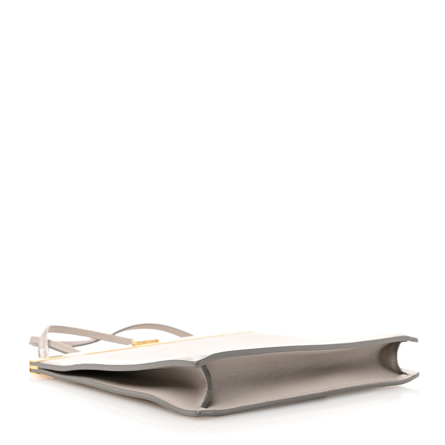 Smooth Calfskin Mini Clasp Bag Light Grey