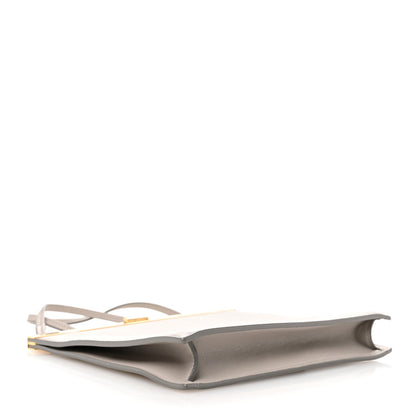 Smooth Calfskin Mini Clasp Bag Light Grey