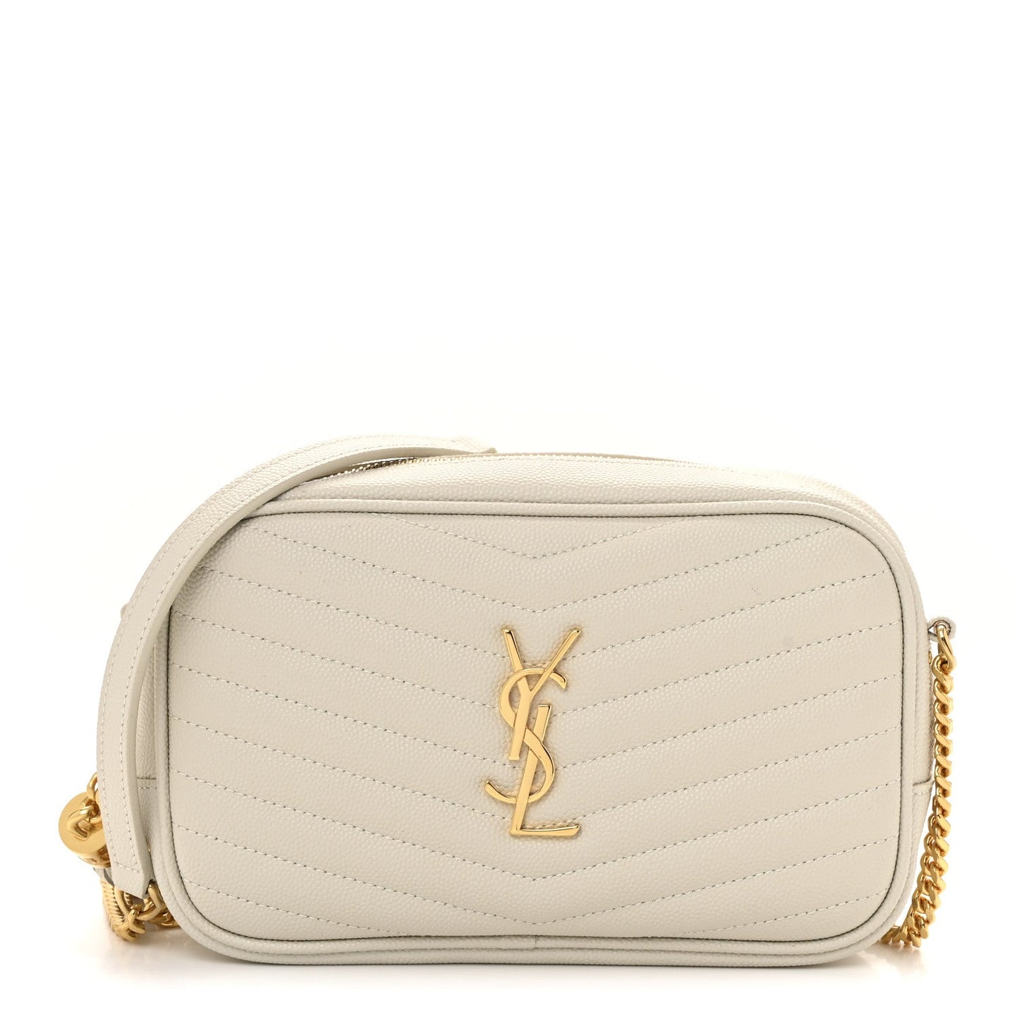 Grain De Poudre Matelasse Monogram Mini Lou Camera Bag Crema Soft