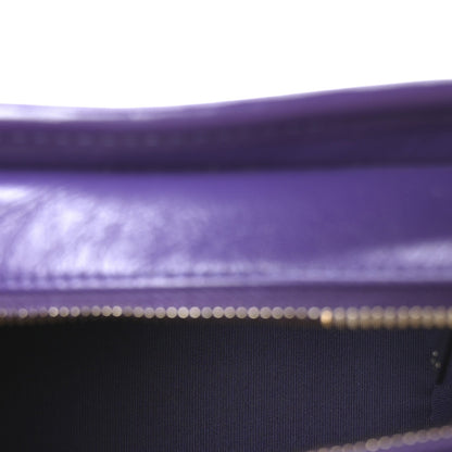 Aged Calfskin Chevron Quilted Small Gabrielle Hobo Purple