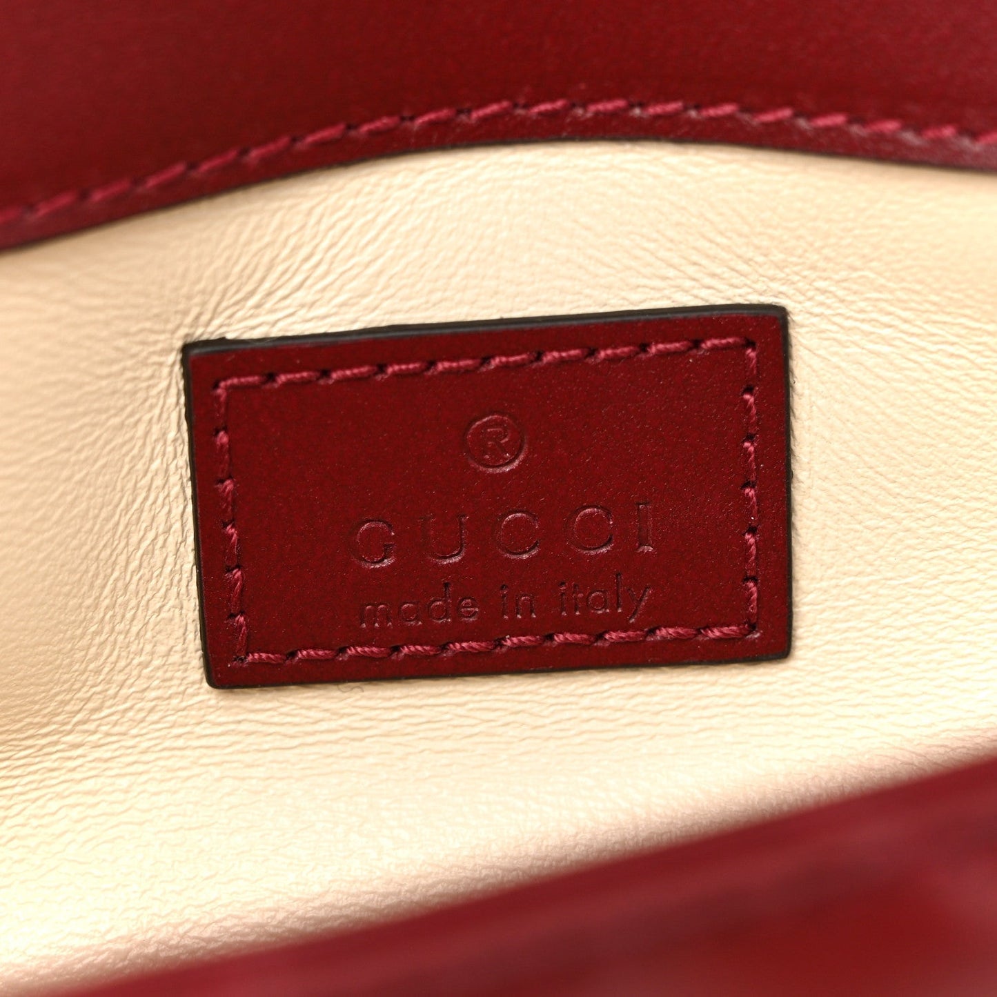 Calfskin Matelasse Super Mini GG Marmont Shoulder Bag Rosso Ancora