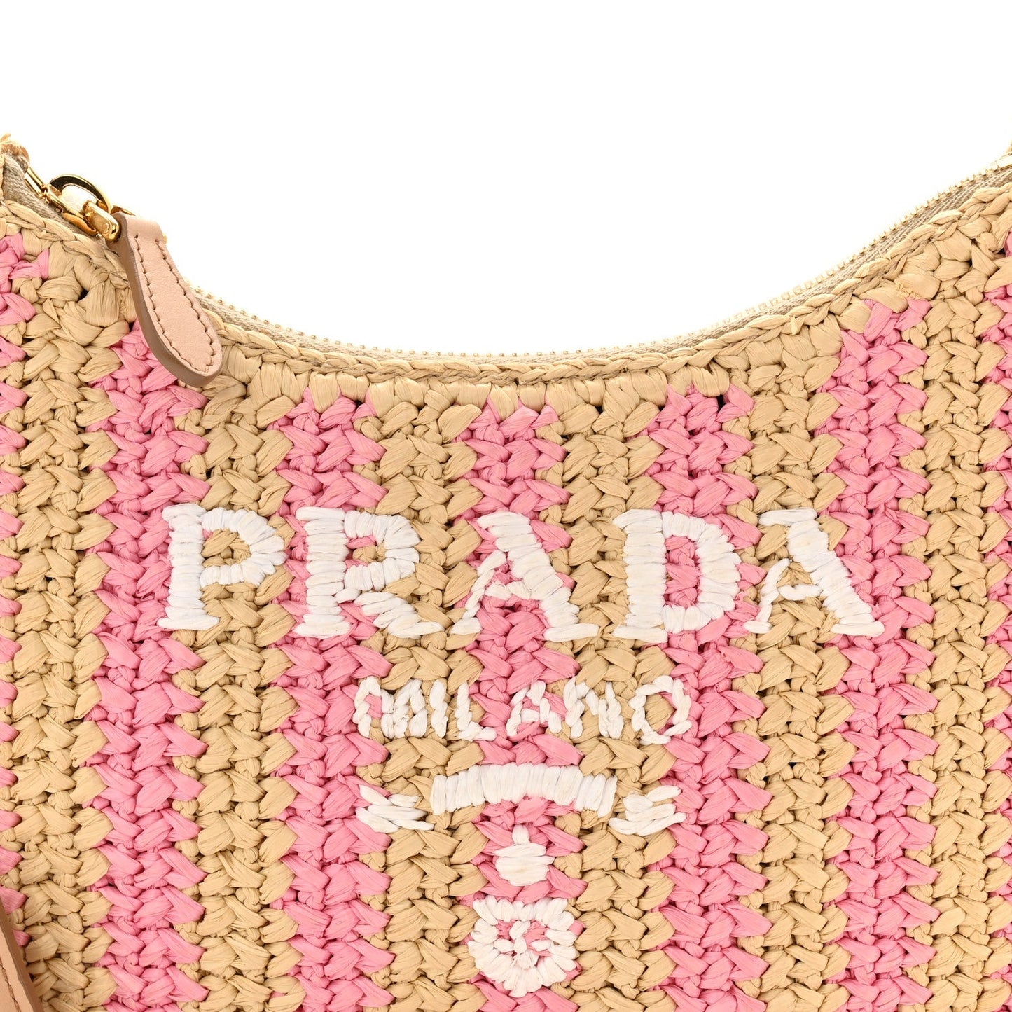 Yarn Raffia Effect Crochet Striped Re-Edition 2005 Shoulder Bag Naturale Petalo