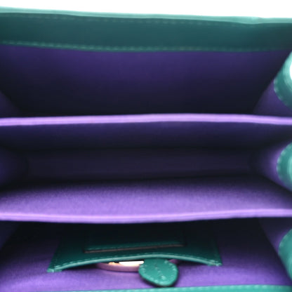 Calfskin Serpenti Forever Top Handle Emerald Green