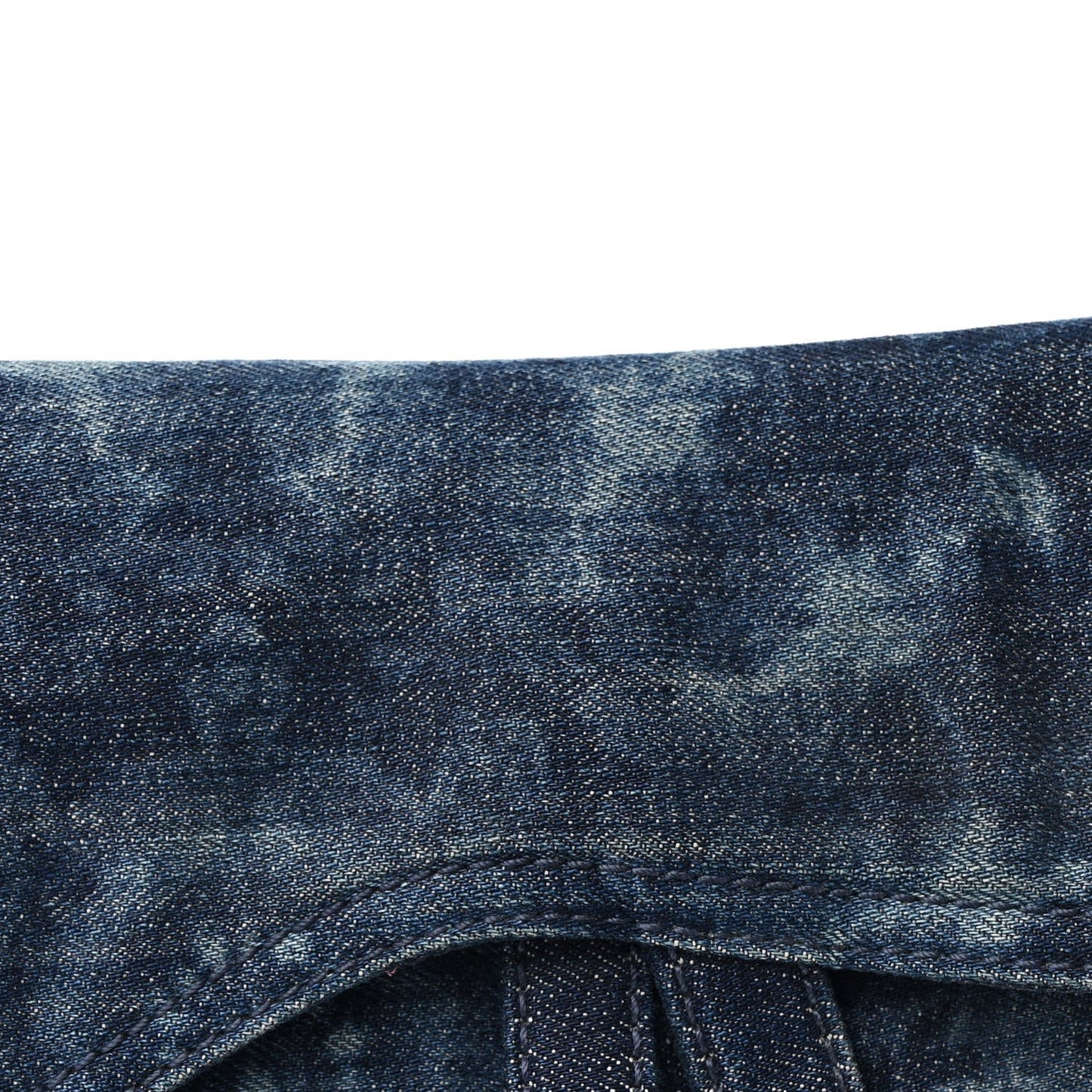 Denim Tie Dye Saddle Bag Blue