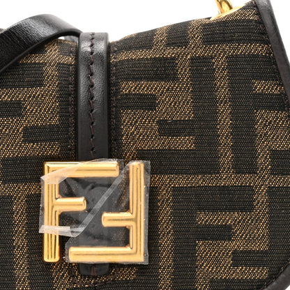 Fabric Jacquard Vitello Cher Cuoio FF 1974 Nano Fendi C'mon Tobacco Moro Ebano