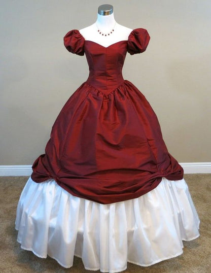 A line ball gown short sleeves Princess dress