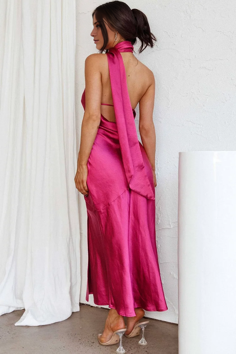 asymmetrical collar off shoulder sleeveless backless side slit and floor length Prom dress