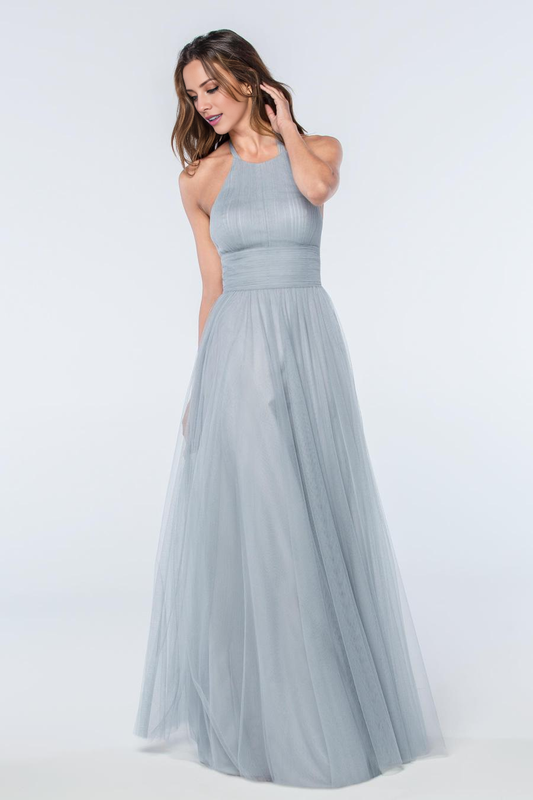 halter neckline off shoulder sleeveless backless and floor length evening dress