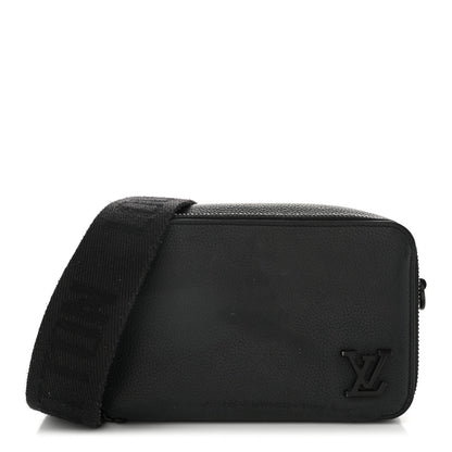 Calfskin Aerogram Alpha Wearable Wallet Black