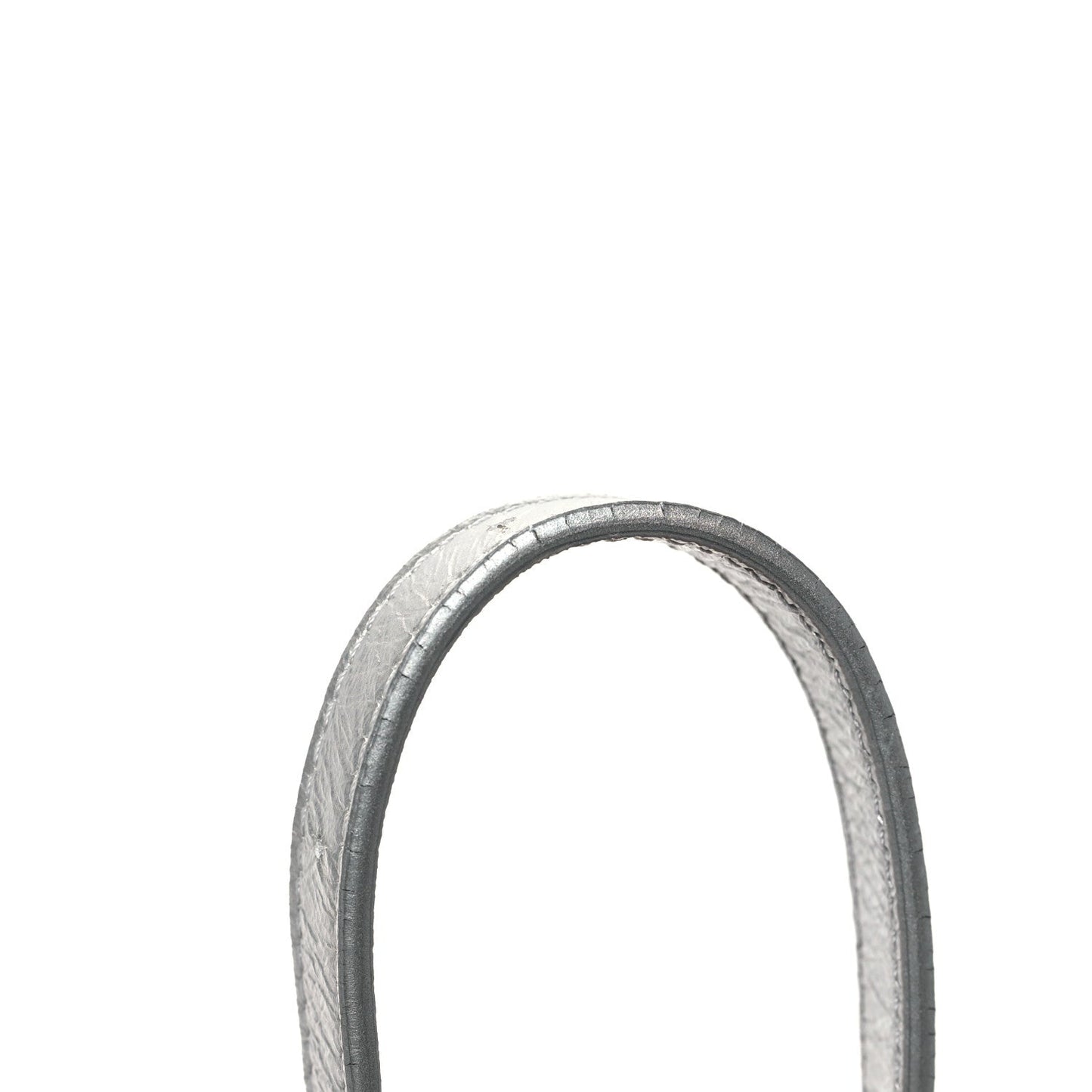 Metallic Glazed Calfskin Round As Earth Evening Bag Silver