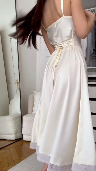 Ivory A Line Prom Dress,Elegant Evening Dress      S7252