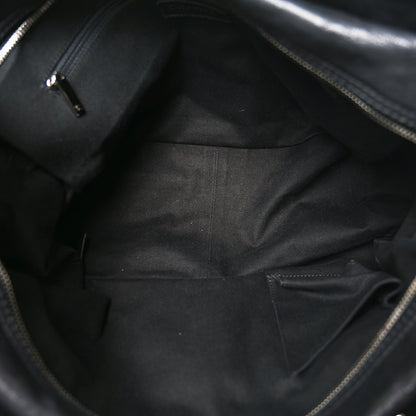Calfskin Large Diamond Stitch Tote Black