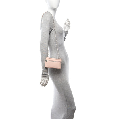 Grained Calfskin Extra Pocket Mini Pouch Candoglia Marble