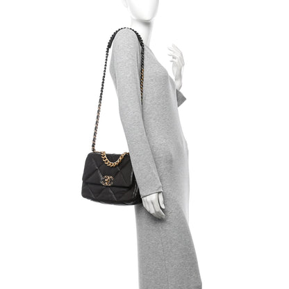 Lambskin Quilted Medium Chanel 19 Flap Dark Brown
