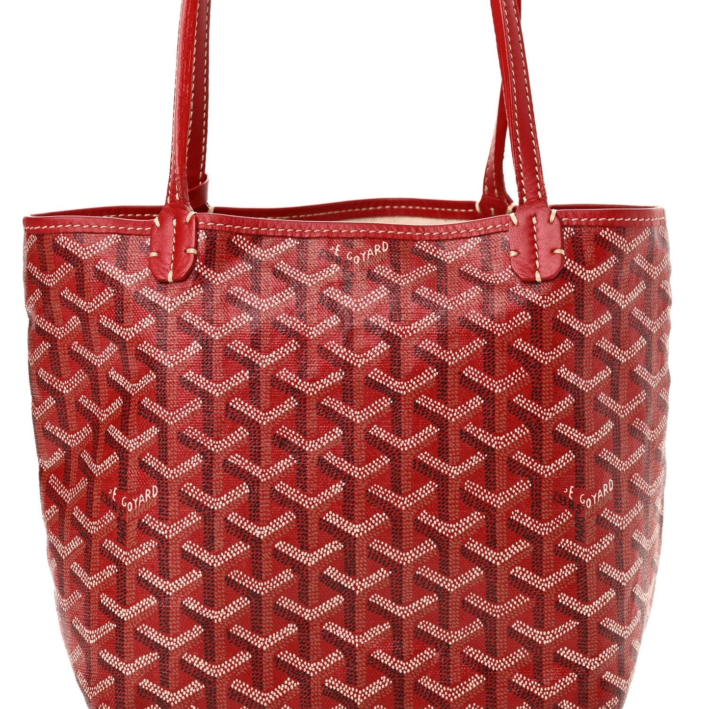Goyardine Saint Louis Junior Jr PM Tote Red