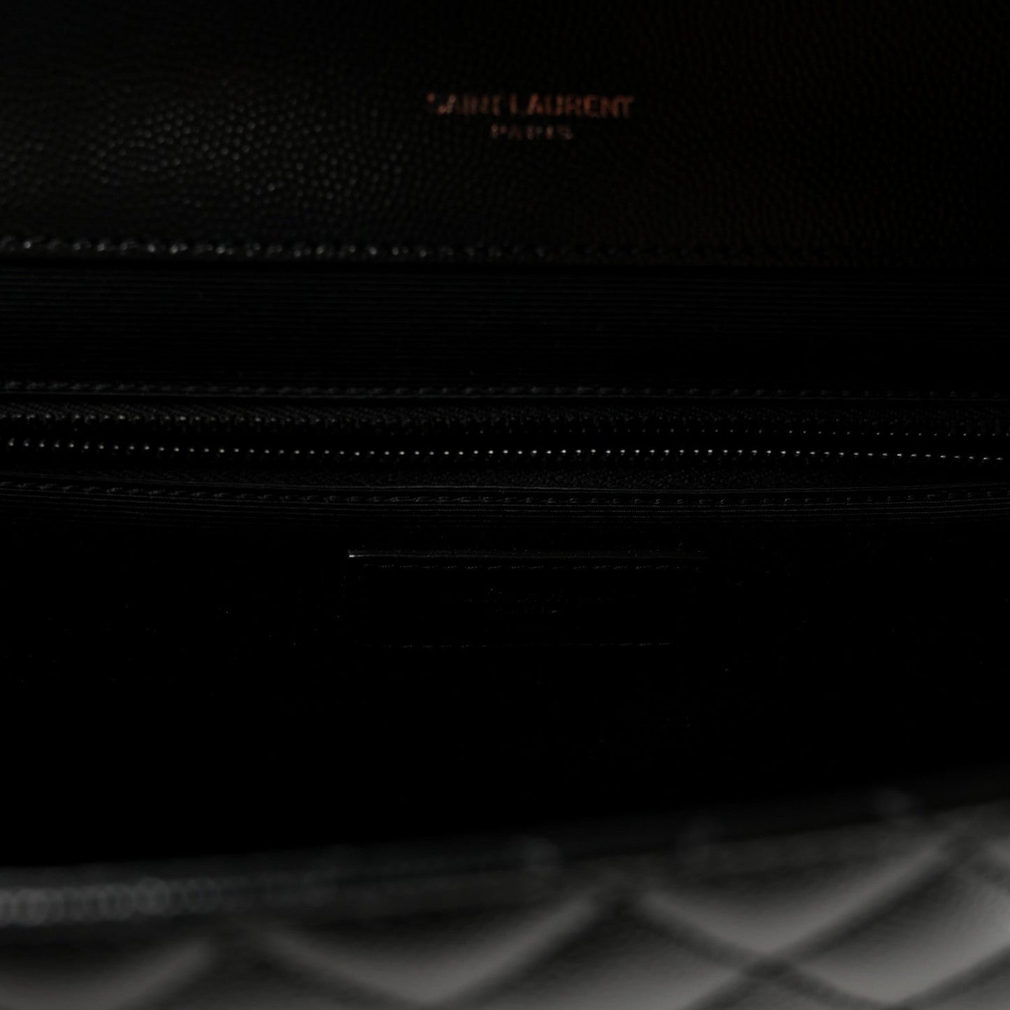 Grain De Poudre Textured Mixed Matelasse Large Triquilt Monogram Monochrome Satchel Black