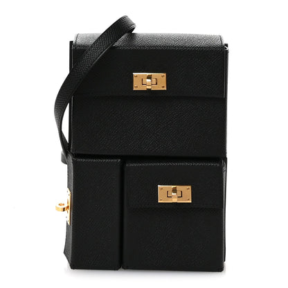 Epsom Kelly Multi Pocket Pochette To Go Black