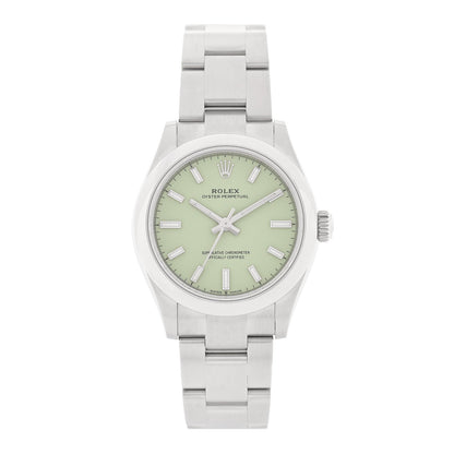 Stainless Steel 31mm Oyster Perpetual Watch Pistachio 277200